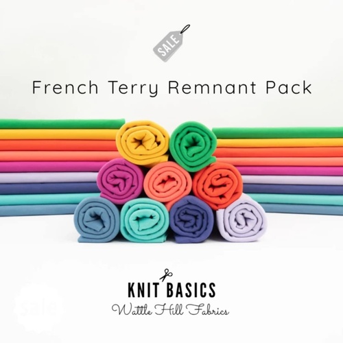 Knit Basics Value Grab Bag, Cotton French Terry Knit, Bright Colours