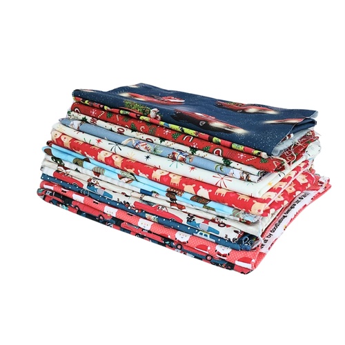 100% Cotton Woven Christmas Remnant Bundle Pack 1