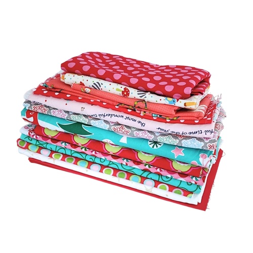 100% Cotton Woven Christmas Remnant Bundle Pack 2