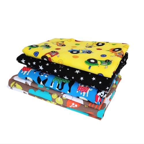 100% Cotton Flannel Sewing Off-cuts and Remnant Bundle Pack