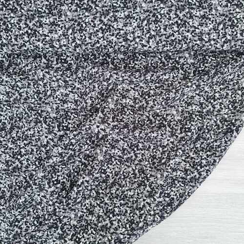 *REMNANT 159cm* European Woven Viscose, Oeko-Tex, Mosiac Grey