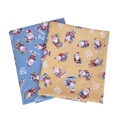 *2 PIECE REMNANT BUNDLE* Devonstone Collection, Old Mate, Holiday Santa Gold & Holiday Santa Blue