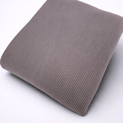 *REMNANT 125cm* European Heavy Cotton Ribbed Knit, Oeko-Tex, Pewter