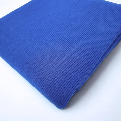 *REMNANT 125cm* European Heavy Cotton Ribbed Knit, Oeko-Tex, Lapis Blue