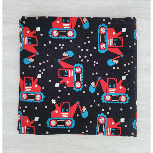 Diggers Red & Blue Cotton Elastane Jersey Knit Remnant 90cm