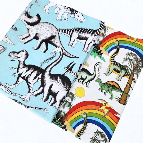 *2 PIECE BUNDLE DEAL*  Devonstone Collection, Dino Raw, Dinos & Rainbows & Dino Sketch Light Blue