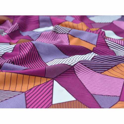 *REMNANT 114cm* European Modal Blend French Terry Knit, Cosy Shapes Plum