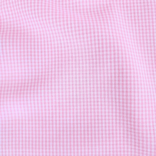 Woven Cotton Fine Gingham, Pastel Pink & White