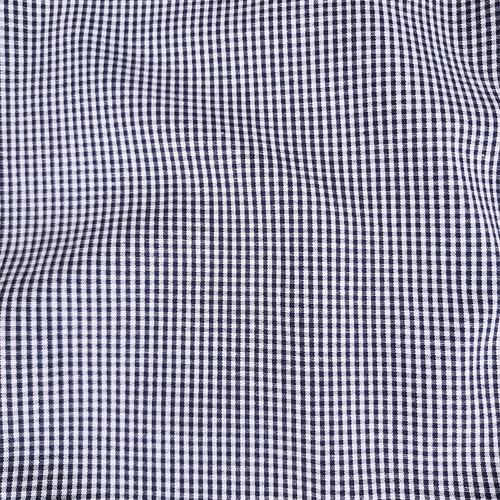 Woven Cotton Fine Gingham, Dark Blue & White