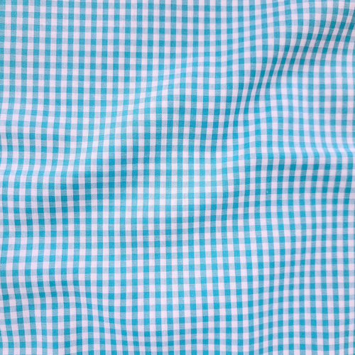 Classic Woven Cotton Gingham 3mm, Aqua & White