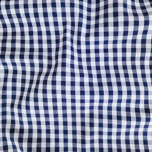 Classic Woven Cotton Gingham 5mm, Dark Blue & White