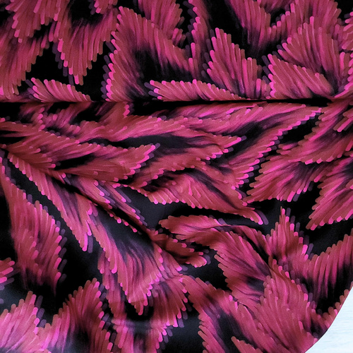 European Woven Viscose Twill, Oeko-Tex, Fall Leaves Bright