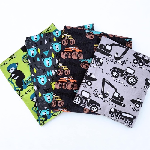 Boys Cotton Elastane Jersey Offcuts Bundle (4)