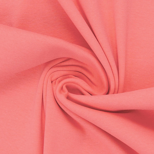 European Cotton Elastane Jersey, Solid, Oeko-Tex, Coral Reef SS25