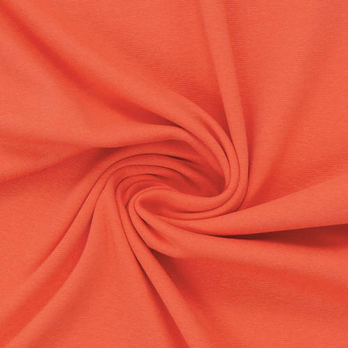 European Cotton Elastane Jersey, Solid, Oeko-Tex, Tangelo SS25