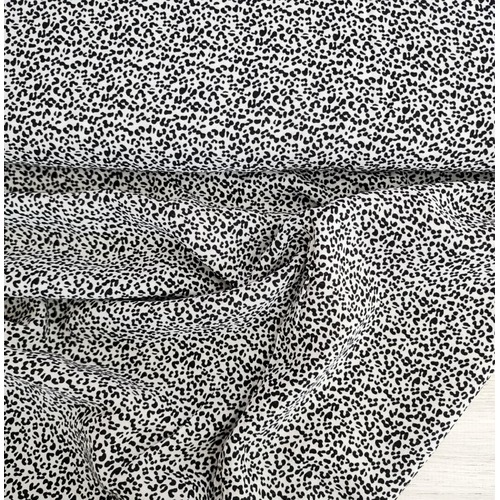*REMNANT 160cm* European Woven Viscose, Oeko-Tex, Snow Leopard