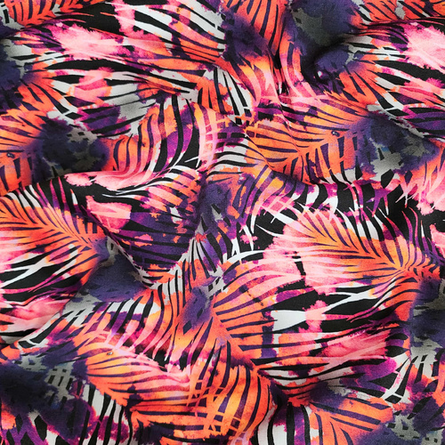 European Cotton Elastane Jersey, Oeko-Tex, Vivid Fronds