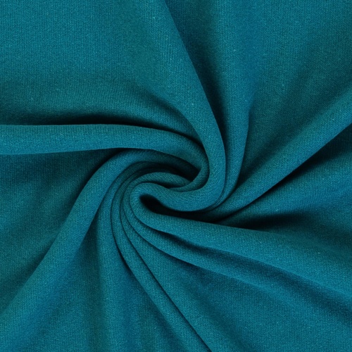 *REMNANT 148cm* European Knitted Brushed Cotton (Winter Weight), Dark Petrol