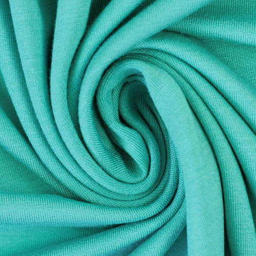 European Viscose Elastane Jersey Knit, Oeko-Tex, Solid, Mint Turquoise (Extra Wide)