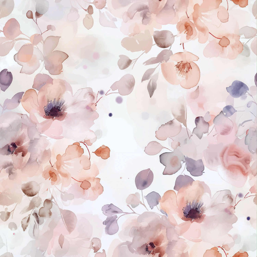 *REMNANT 147cm* European Cotton Elastane Jersey, Oeko-Tex, Faded Bloom