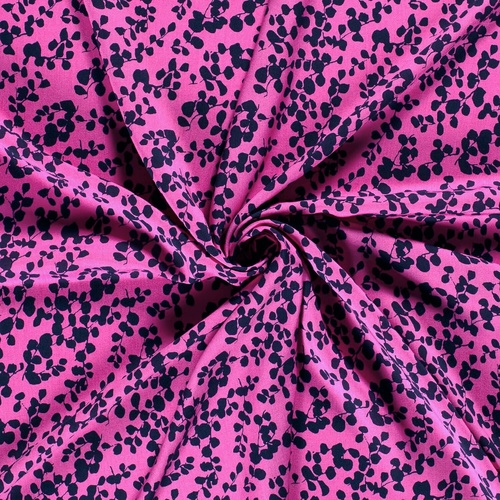 *REMNANT 90cm* European Woven Viscose, Oeko-Tex, Midnight Petal Pink
