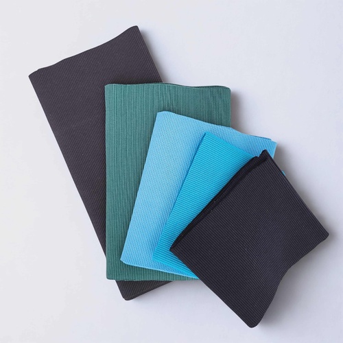 Ribbed Ribbing Remnants Bundle Cool Tones - 5 pieces