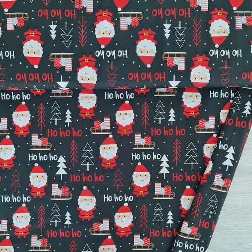 European Cottons, Oeko-tex, Santa Black, Extra Wide
