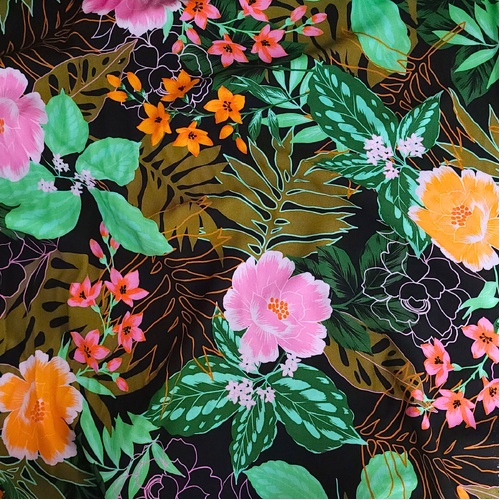 European Woven Viscose, Oeko-Tex, Jungle Twilight