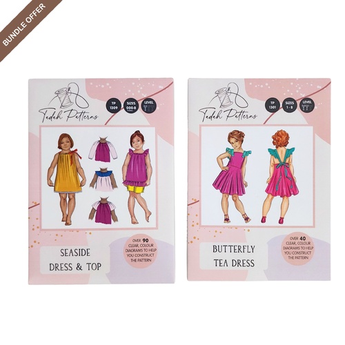 *BUNDLE DEAL* Tadah Patterns, Seaside Dress & Top Pattern / Butterfly Tea Dress