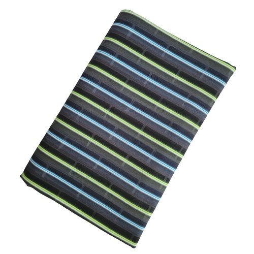 Remnant 130cm** French Terry, Glow Stripes Soft Lime/Light Blue