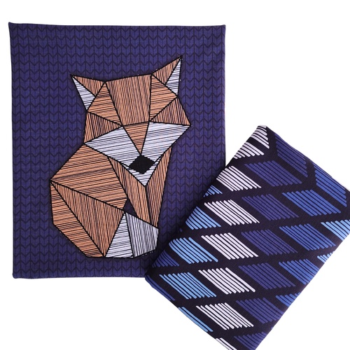 2 PIECE BUNDLE DEAL* European Modal Blend French Terry Knit, Cosy Big Knit Blue/ Cosy Fox Panel