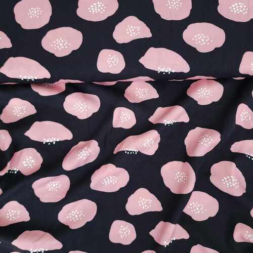*REMNANT 102cm* European Woven Viscose, Oeko-Tex, Blossom Rose