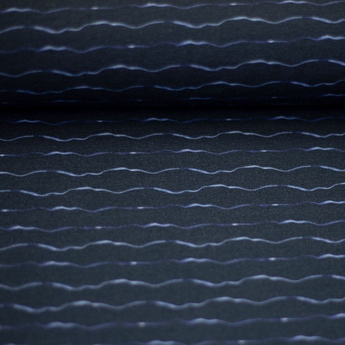 European Cotton Elastane Jersey, Oeko-Tex, Ripples Repeat