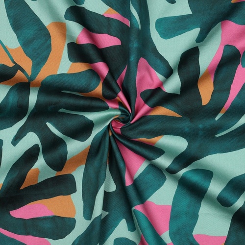 European Cotton Sateen, Teal Tropicana