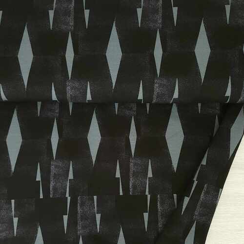 *REMNANT 58cm* European Knit, Oeko-Tex French Terry, Abstract Steel Teal