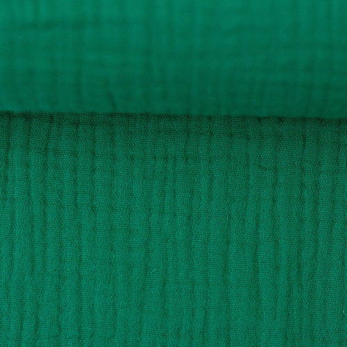 *REMNANT 95cm* European Double Gauze, Oeko-Tex, Emerald