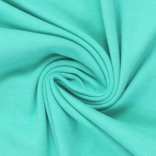 *REMNANT 107cm* European Cotton Elastane Jersey, Solid, Oeko-Tex, Mint Turquoise SS25