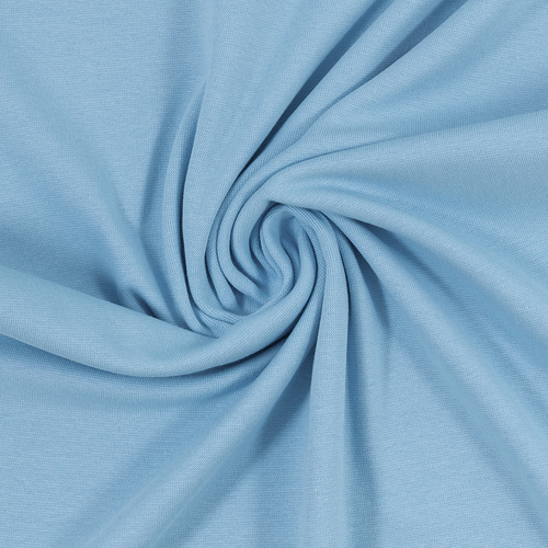 *REMNANT 54cm* European Cotton Elastane Jersey, Solid, Oeko-Tex, Light Blue
