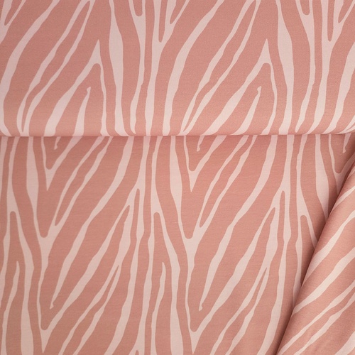 European Modal/Cotton Blend Elastane French Terry Knit, Blush Serengeti