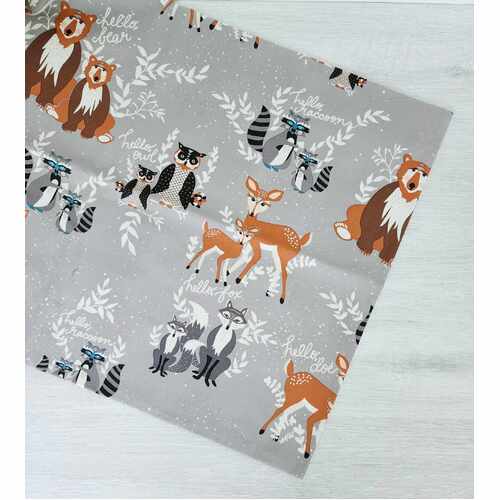 *REMNANT 75cm* Art Gallery Fabrics, Hello Bear, Oh Hello Fog