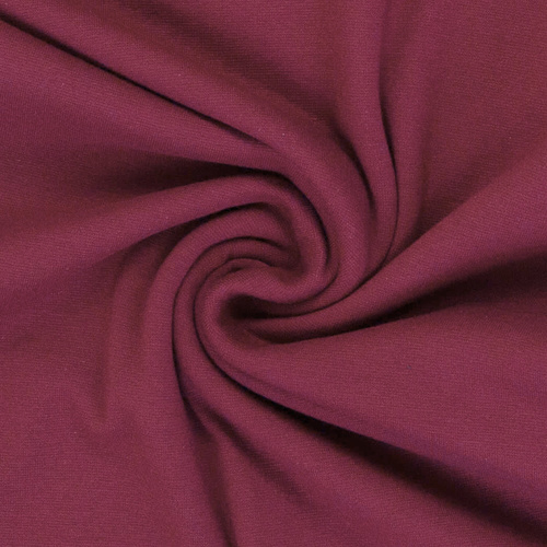 *REMNANT 48cm* European Cotton Elastane Jersey, Solid, Oeko-Tex, Burgundy