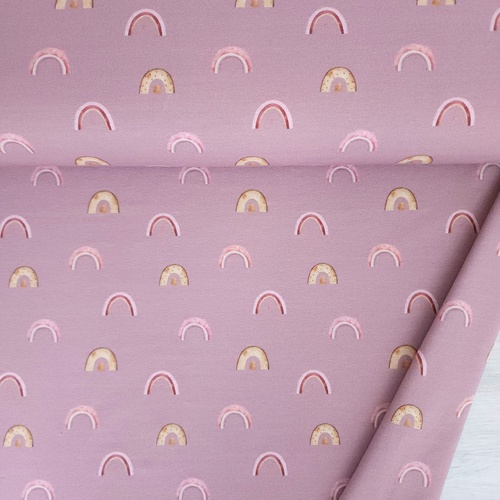 European Knit, Oeko-Tex, French Terry, Linear Dreams Wisteria