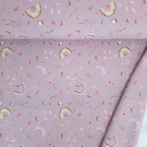 European Knit, Oeko-Tex, French Terry, Magic Meadow Light Wisteria