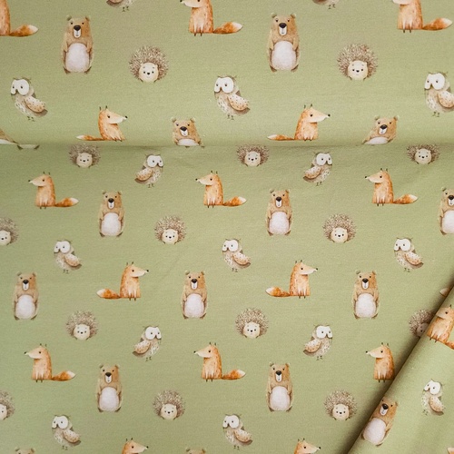 European Knit, Oeko-Tex, French Terry, Fable Forest Dark Pistachio