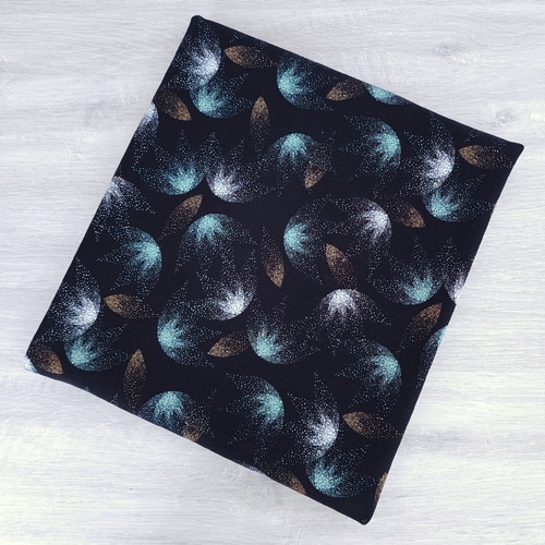 *REMNANT 120cm* European Modal Blend French Terry Knit, Stamped Leaf