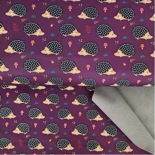 *REMNANT 48cm* European Softshell, Nano, Hedgehogs Plum