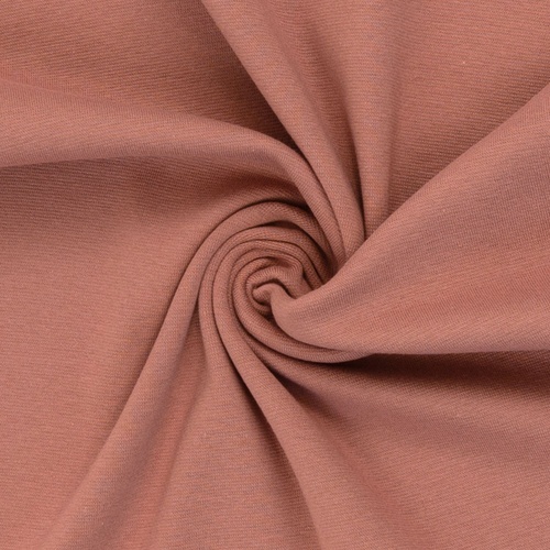 European Heavy Jogging Sweater Knit, Oeko-Tex, Solid, Canyon Rose AW26