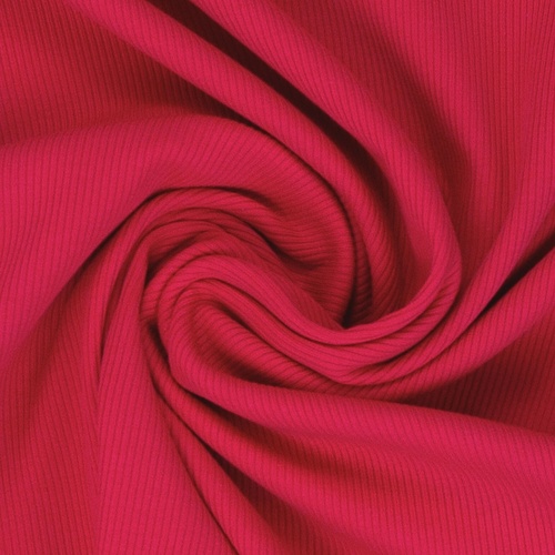 European Fine Ribbed Jersey Knit, Oeko-Tex, Cherry