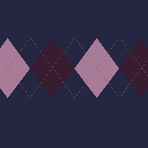 European Knit, Oeko-Tex, French Terry, Argyle Luxe Blue 100cm PANEL