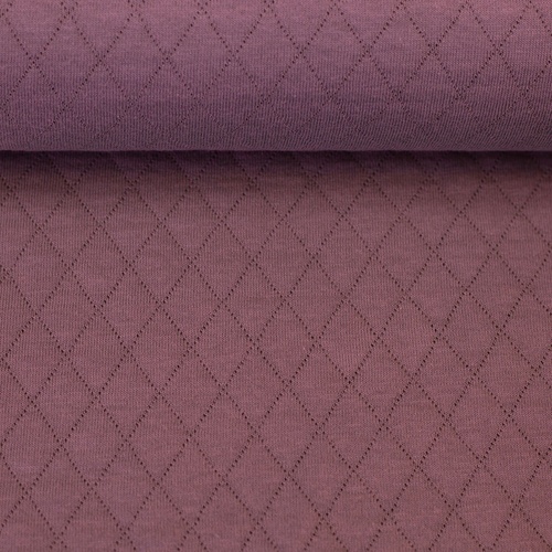 European Quilted Knit, Oeko-Tex, Diamonds, Violet Grape